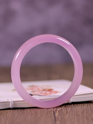 

Natural Agate Chalcedony Pink 54-64mm Bracelet Elegant Princess Jewelry For Mom For Girlfriend