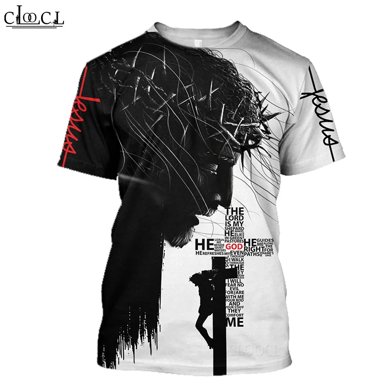 

CLOOCL Newest Popular God Religion Christ Jesus 3D Print T Shirt Streetwear Men Women Fashion T-shirt Harajuku Top Drop Shipping