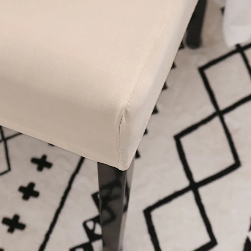 Эластичный однотонный чехол для стула съемный моющийся офисного 21 цвет