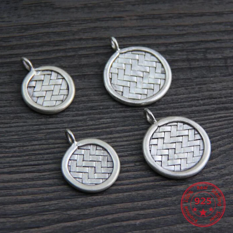 100% Аутентичные 925 Серебряный цвет симпатичный кулон очарование сплетенный