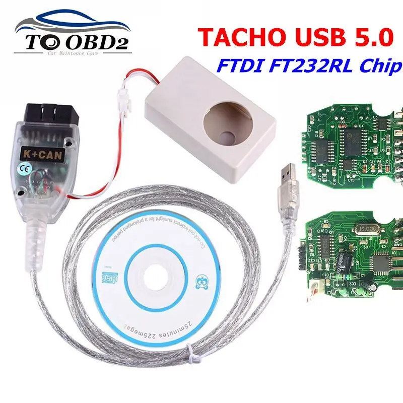 for Vag tacho V 5.0 USB Version for VAG Tacho 5.0 With FTDI FT232RL Chip For NEC MCU 24C32 or 24C64 OBD2 Car Diagnostic Tool