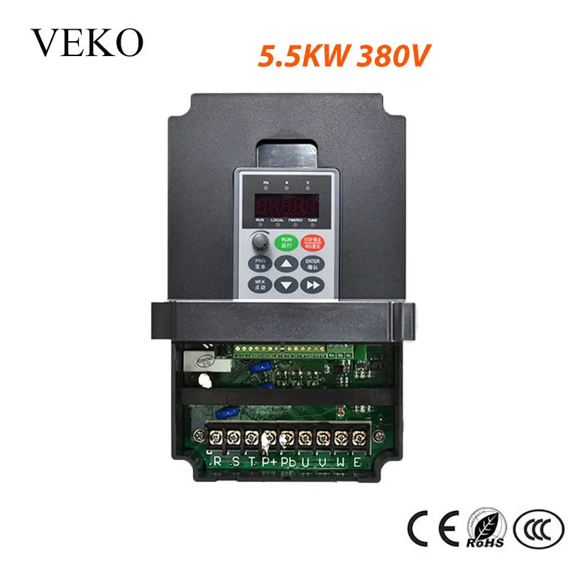 5.5KW 380V инвертор частоты 3 фазы переменного тока Вход 3 фазы Трехфазная экономия энергии Выход кВт пт частотно Скорость Управление частото конвертер 50/60Hz