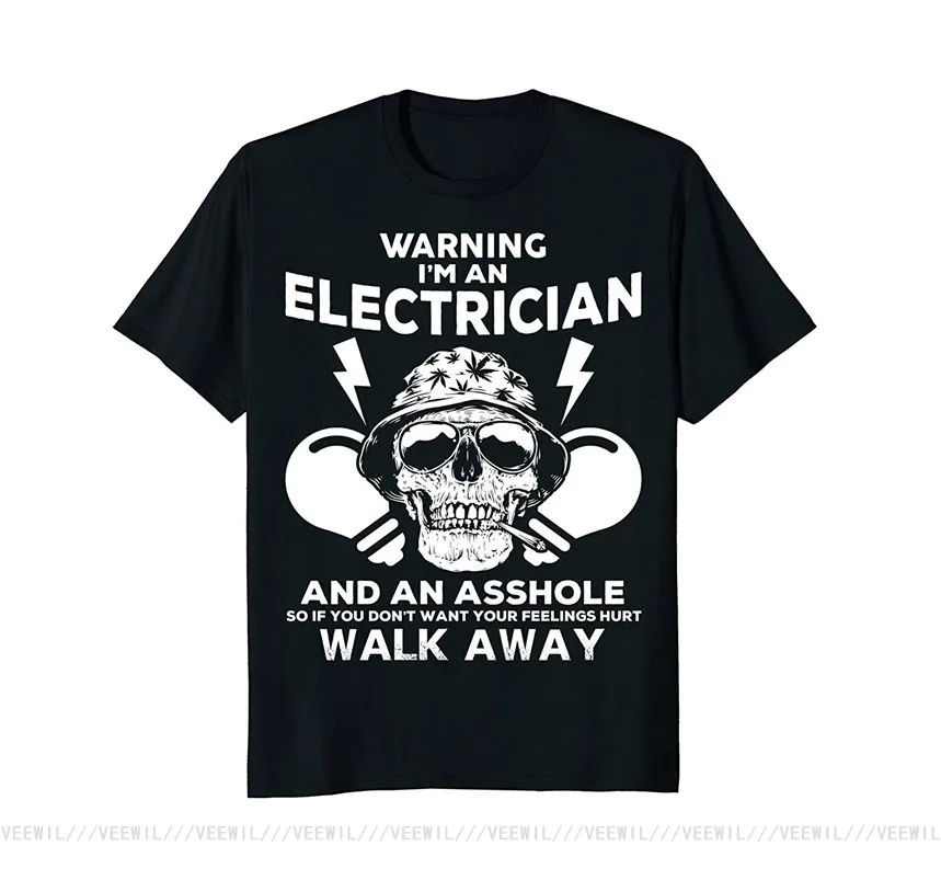 Удобная мужская футболка с рисунком черепа рубашки круглым вырезом для