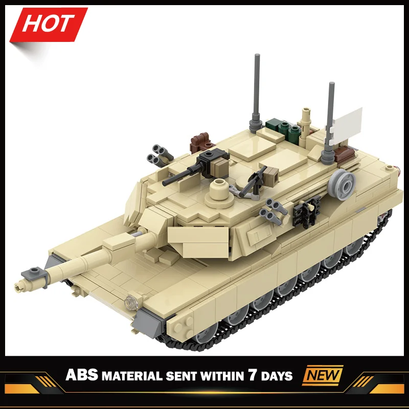 

MOC Technical Military Abrams-Tank w/interiorM1A2 Constructor Educational Children's Toys Building Blocks Bricks For Kids Gifts