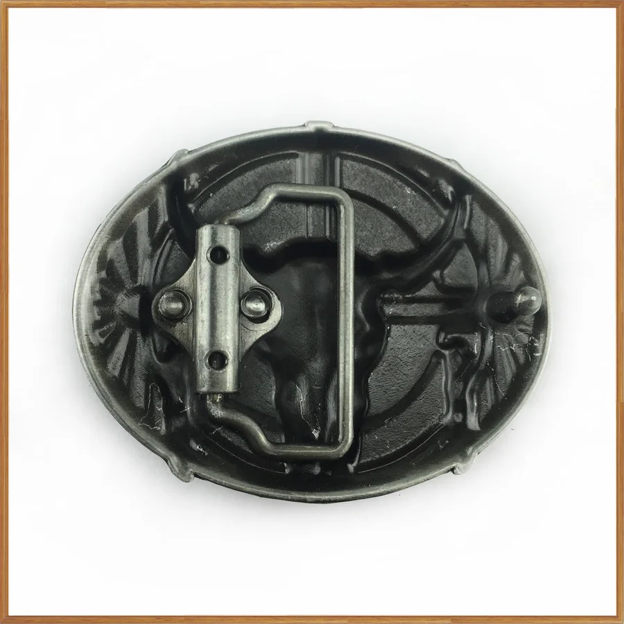 BuckleClub Ретро западные красные эмалированные джинсы с головой быка подарок пряжка