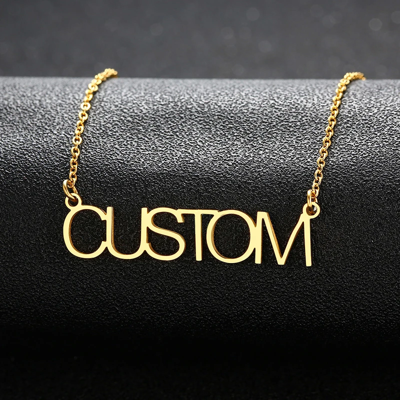 Минималистичное ожерелье Vnox с именем на заказ женские элегантные чокеры из