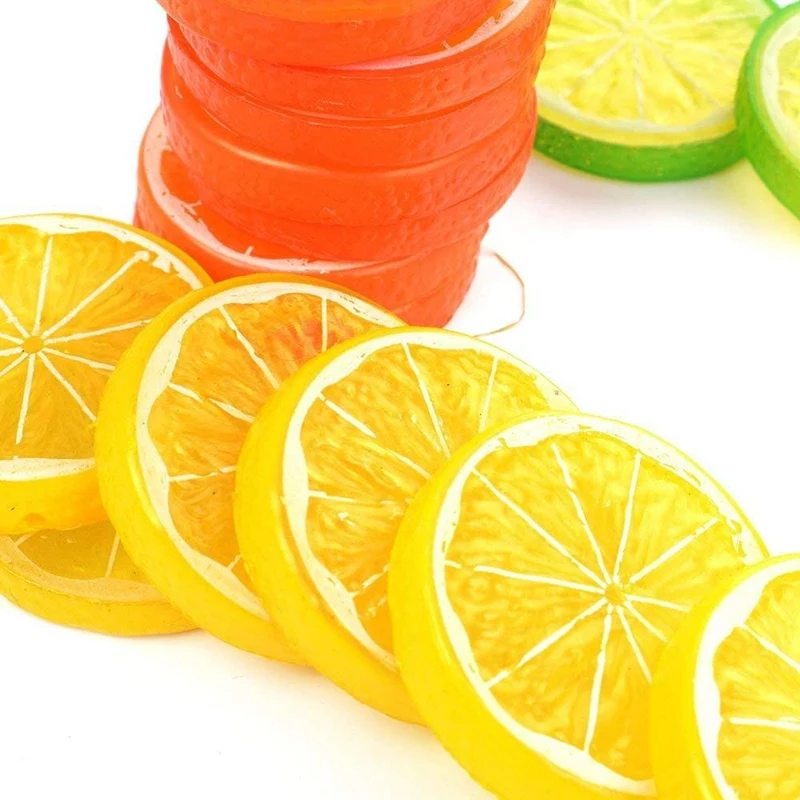 

Artificial Lemon Slices, Artificial Fruit, Mini Lemon Slices, Plastic Fake Fruit Model, Party Wedding Decoration