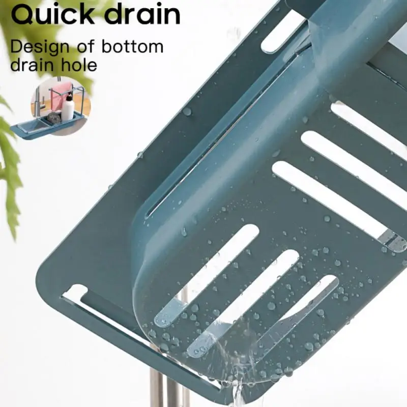 

Telescopic Sink Kitchen Drainer Rack Storage Basket Bag Faucet Holder Adjustable Bathroom Holder Sink Home Supplies Kitchen Tool
