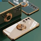 Магнитный чехол с металлическим кольцом-подставкой для Samsung Galaxy S20 FE Ultra S21 Pro S30 Plus Note 20 10 9