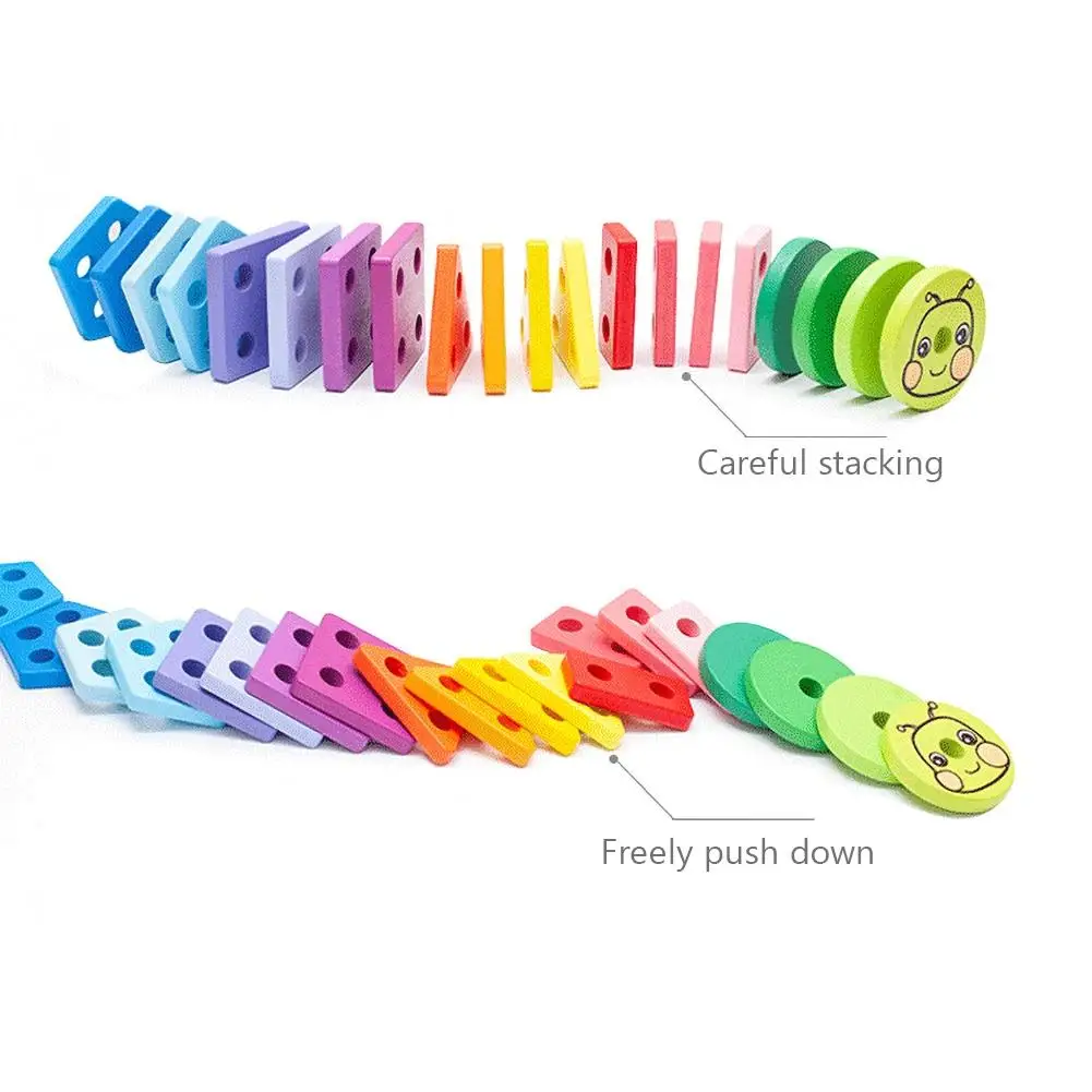 

Kids Geometric Building Blocks Column Stack Game Shape Matching Board Puzzle Toy