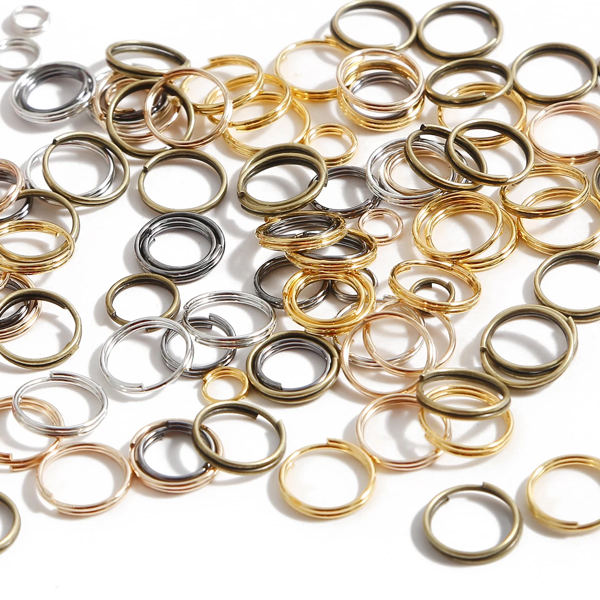 

200-500Pcs 5-10mm Open Circle Jump Rings Split Rings Connectors For Diy Jewelry Finding Making Accessories Wholesale Supplies