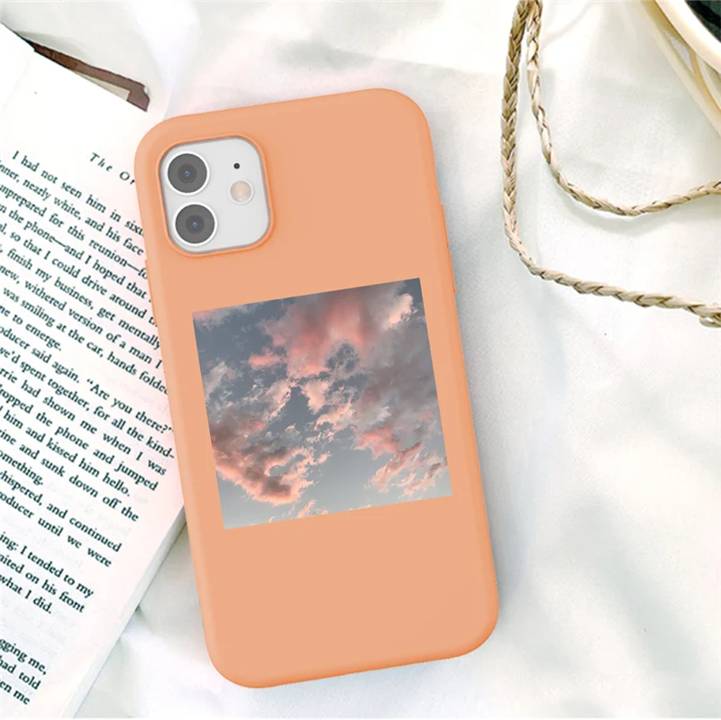 

For iPhone 7 8 Plus 11 Pro Max 12 Mini 6 6s XS Max X XR SE 2020 Cartoon Animal Pattern Candy Color Cat Fundas Soft Back Cover