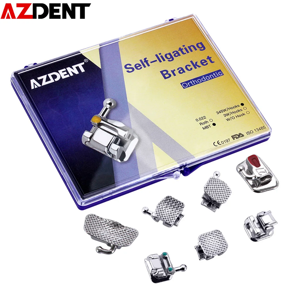 AZDENT Стоматологическая Ортодонтическая щеточка пассивный самоблокирующийся