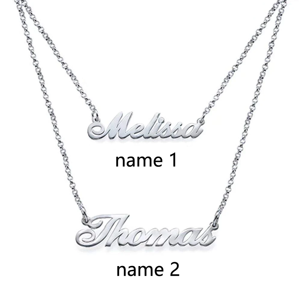Женское Ожерелье с тремя именами Amxiu, ожерелье из стерлингового серебра 925 пробы, подарок на заказ от AliExpress WW