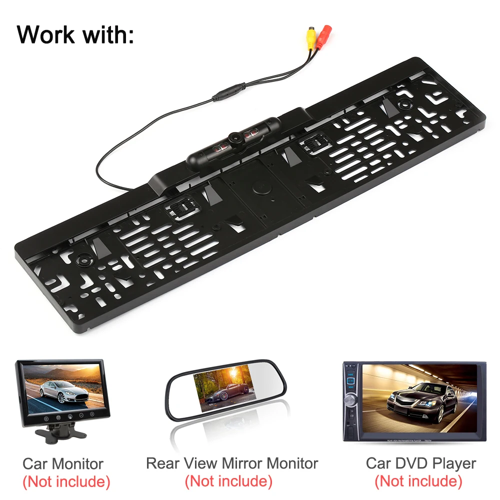 2 4G Беспроводной ЕС рамка номерного знака автомобиля зеркало заднего вида Камера