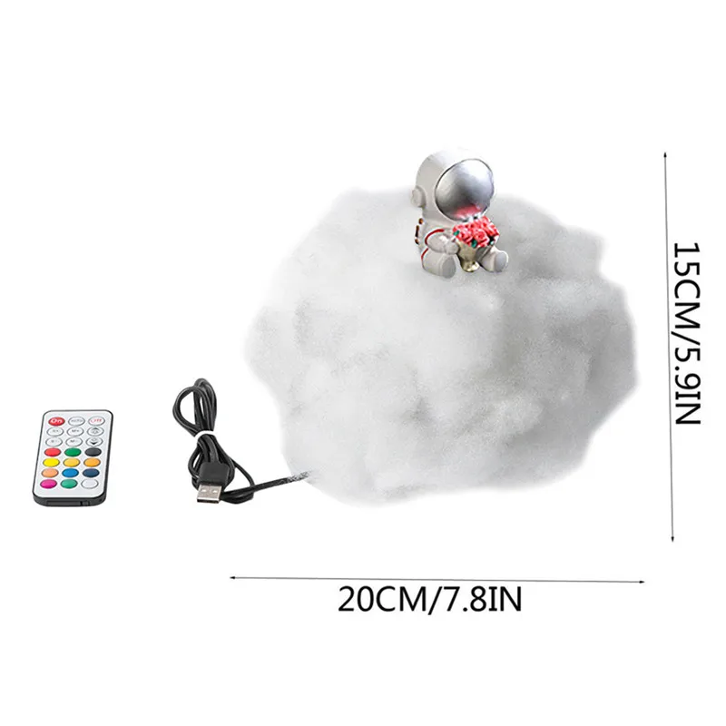 

12 Colors Remote Control Special LED Colorful Clouds Astronaut Lamp With Rainbow Effect Children's Night Light Creative Gift
