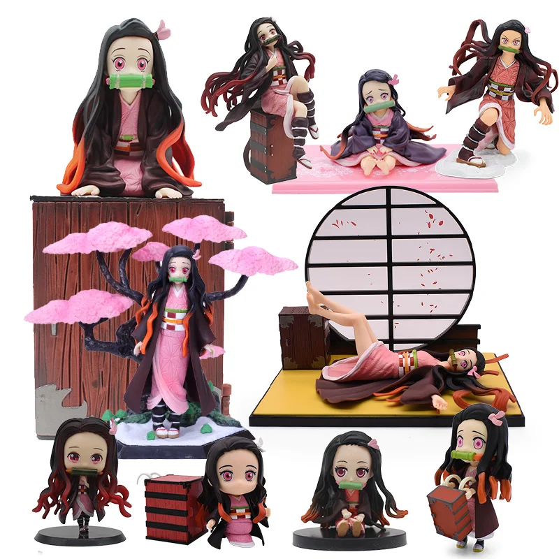

Japan Anime Demon Slayer Kimetsu no Yaiba Kamado Nezuko PVC Action Figure Cute Nezuko Series Figurine Model Toy 6-20cm