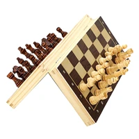 243439cm magnetic wooden folding chessboard folding chess board wood board game handmade antique chess storage box