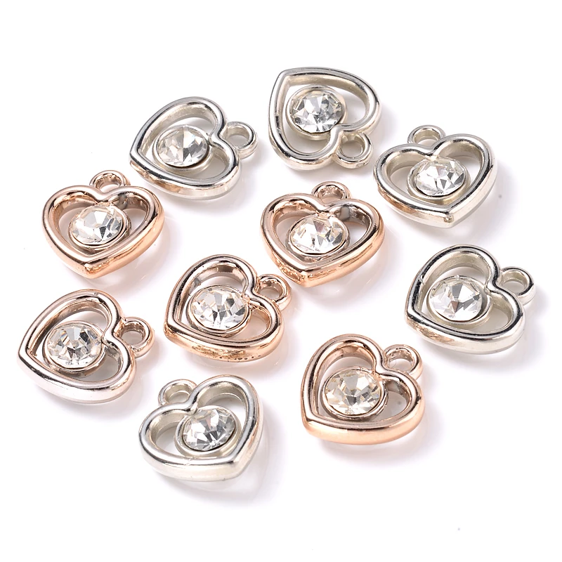 

14mm Charm CCB Pendant 30Pcs/Lot Charms Love Heart Shape Acrylic Pendants for DIY Jewelry Making Necklace Accesories Findings