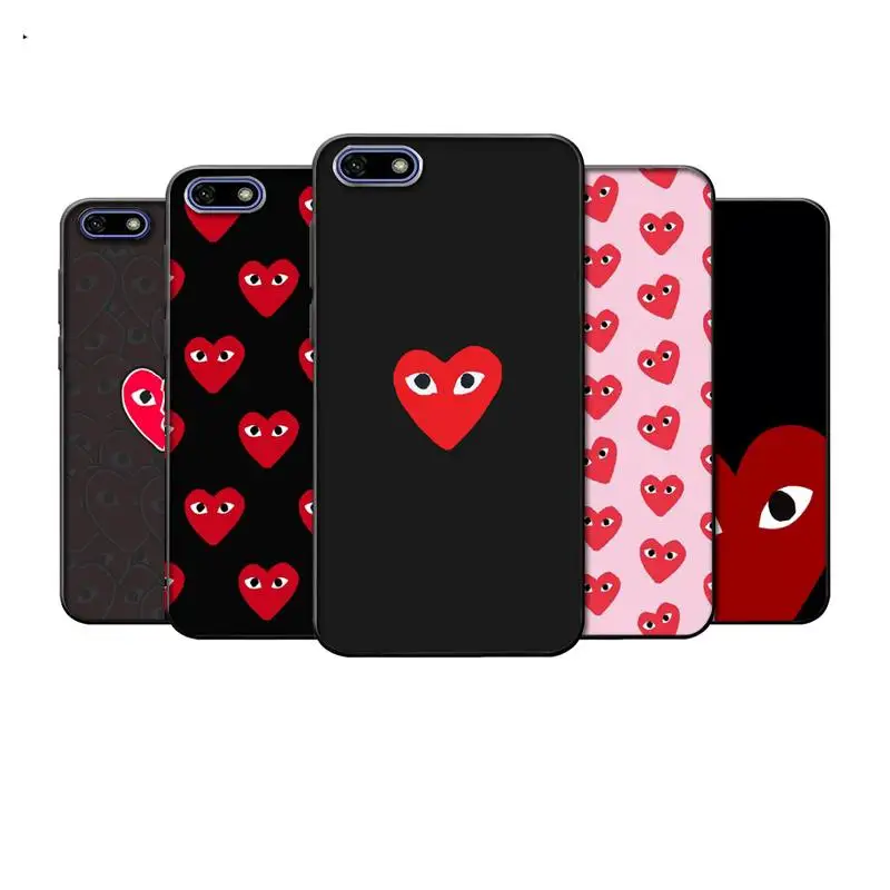 

PLAY Comme des Garcons Heart Phone Case For Xiaomi Mi6 Mi8 Mi9 Mi10 F1 X Se Lite Pro Note Mix 2 3 10 Cover