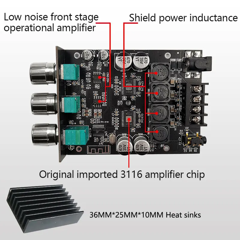 2*100 Вт двойной TPA3116 Bluetooth 5 0 сабвуфер аудио цифровой усилитель мощности плата тон