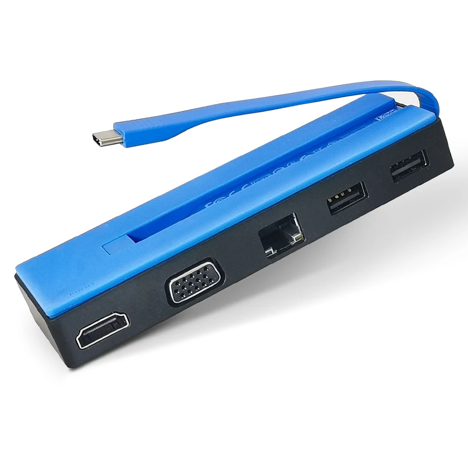 USB-C HD RJ45 VGA концентратор USB 5 в 1 адаптер 3 Thunderbolt к HDMI ethernet для HP Elite портативных ПК win10