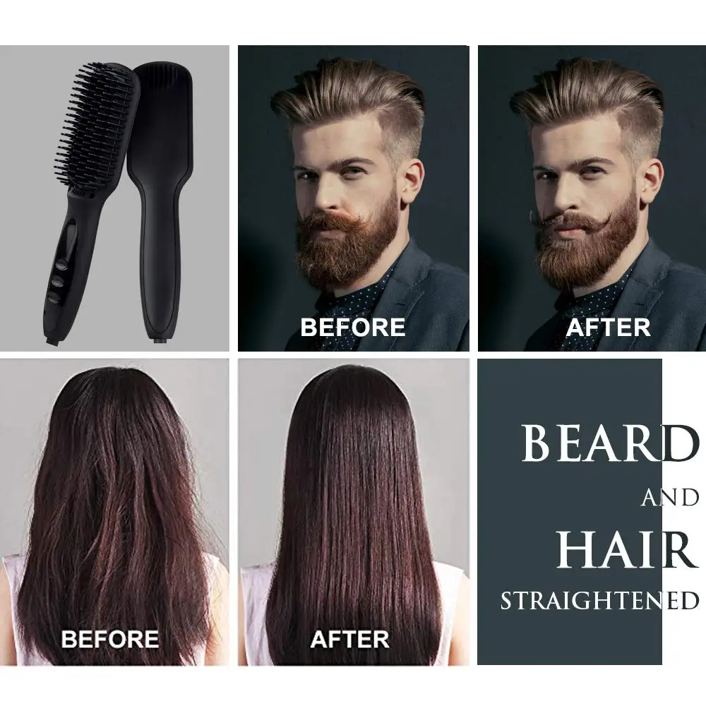 Расческа расческа для волос beard straightener beard comb hair brush для бороды расческа для бороды comb hair comb гребень для волос расчёска для бороды мужские аксессуары расческа мужская выпрямитель для бороды VIP