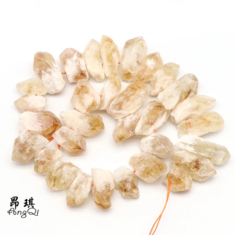 

13x30mm Big Size Amethysts Citrines Quartz Freeform Raw Nugget Beads For Jewelry Making Pendant Jewelry Crafts Making 15Inches