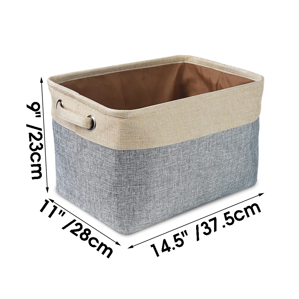 

Custom Canvas Dog Toy Accessory Storage Bins Personalized Collapsible Organizer Storage Basket Box For Kid Pet Toys Pet Supplies