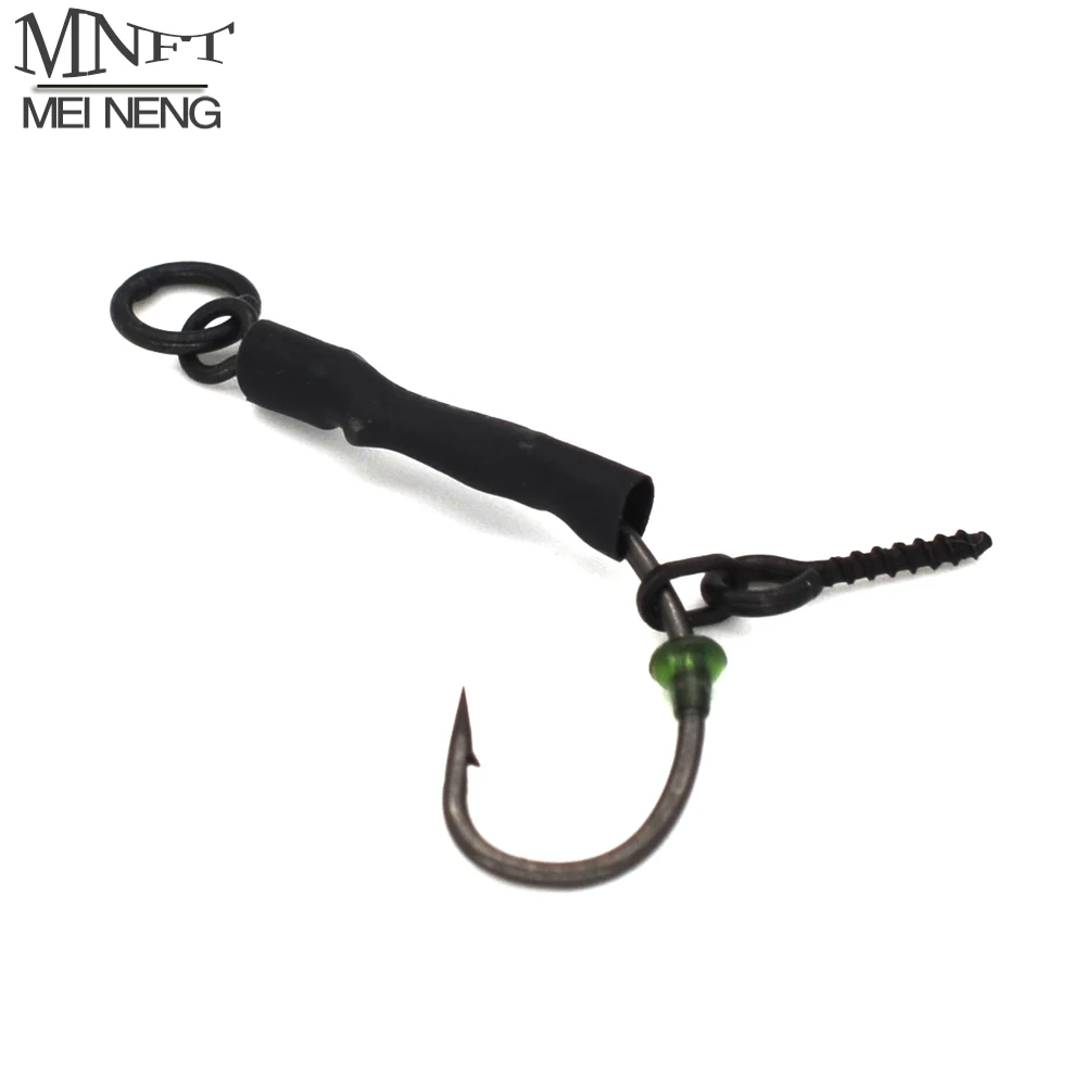 

MNFT 1 комплект для ловли карпа 4 #6 #8 # колючая и барбильная Крючки набор буровых установок шуруп для приманки петлевые клеммные снасти всплыва...