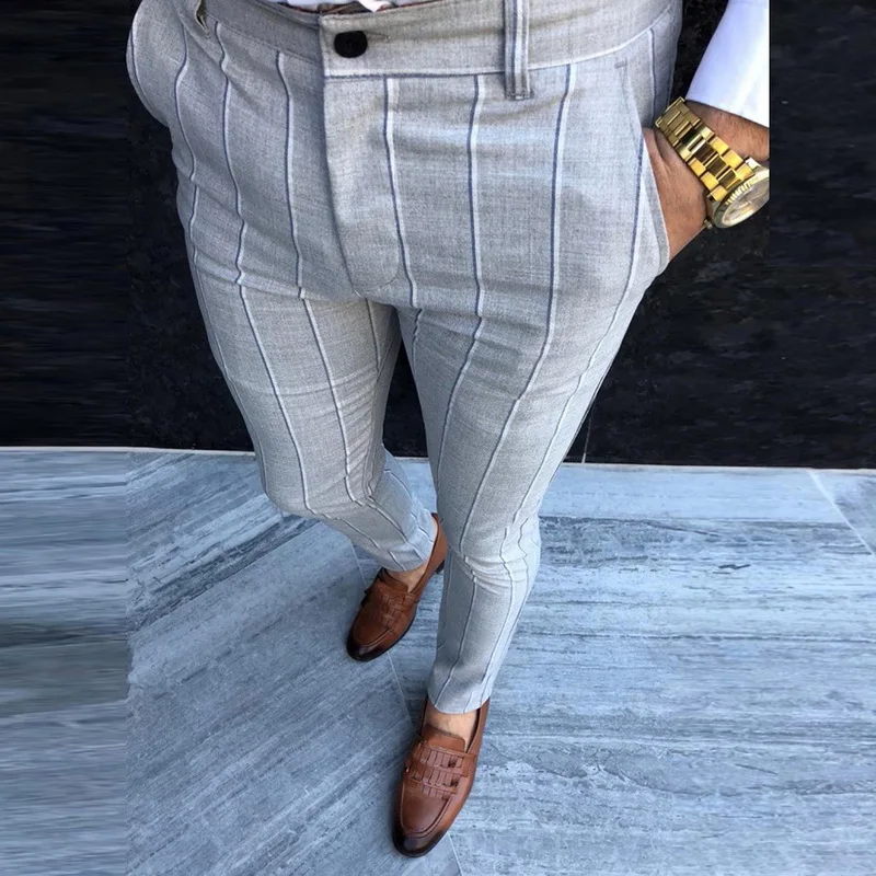 2019 мужские облегающие обтягивающие брюки для мужчин клетчатые дизайнерские