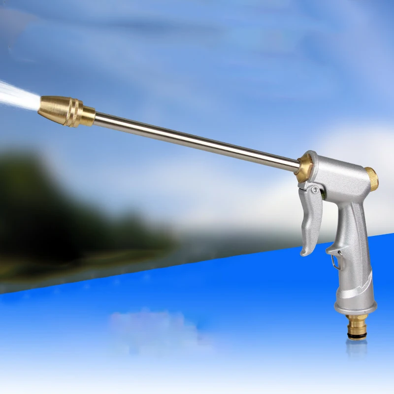 

Auto Water Gun Car Washing High Pressure Metal Hose Long Rod Nozzle Water Sprayer Quick Connect Spray Cleaning Air Conditioner