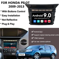 yazh android 9 0 car gps navigation radio stereo bluetooth for honda pilot 2009 2010 2011 2012 2013 with dvd multimedia player