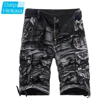 darphinkasa men cargo shorts casual loose shorts cotton military overalls men camouflage tie dye shorts plus size