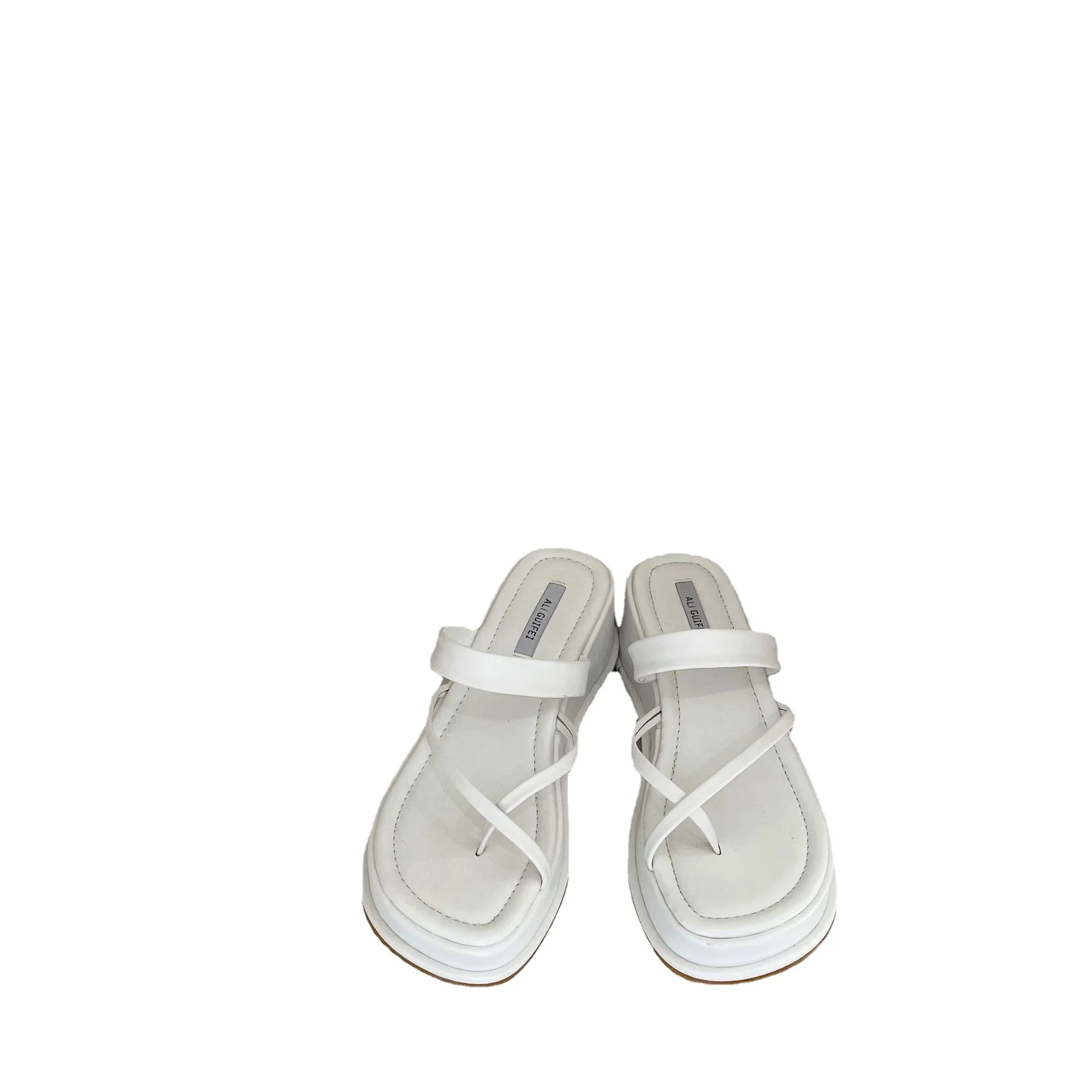 

Slippers Casual Shoes Woman 2021 Pantofle Rubber Flip Flops Low Platform Luxury New Hawaiian Rome Scandals Fabric Fashion Hoof H