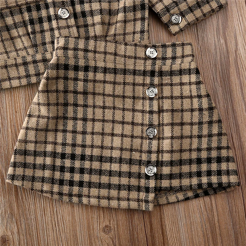 Модные От 1 до 5 лет комплекты одежды для маленьких девочек осенне-зимнее