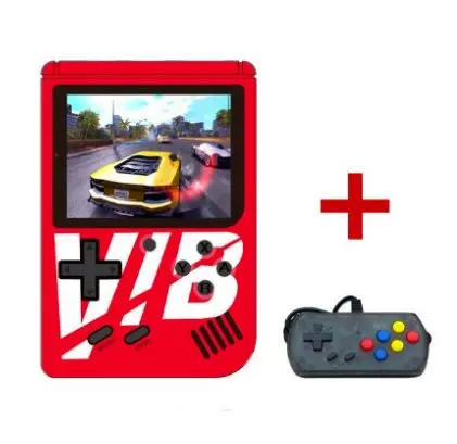 Виб портативный игровой плеер Вибрирующая портативная игровая консоль встроенный 169 игр поддержка ТВ выход - Цвет: red add gamepad