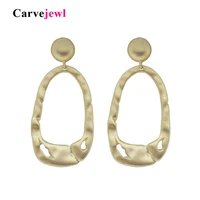 carvejewl big post earrings irregular rectangle circle with hole drop dangle earrings for women jewelry new fashion earring hot