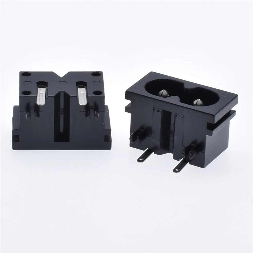 

Черный с разъемом «папа» IEC320 C8 Мощность Разъем AC 250V 2.5A под прямым углом Мощность разъем все меди CE FCC сертификации 180F02