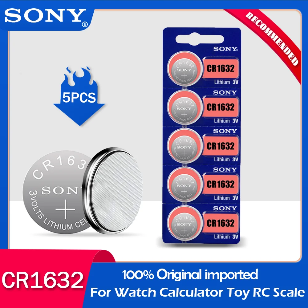 5 шт./лот sony CR1632 100% оригинальный мобильный телефон 3V литиевая батарея для