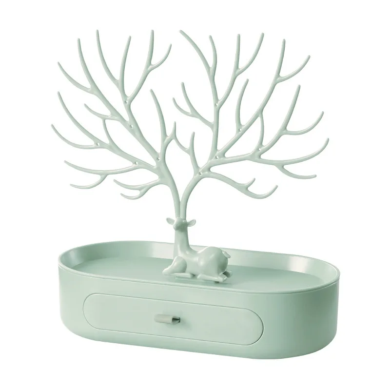 

QM Newly Antlers Jewelry Rack Earrings Necklace Ring Bracelet Fashion Deer Jewelry Cases & Display Stand Tray Tree Storage Gifts