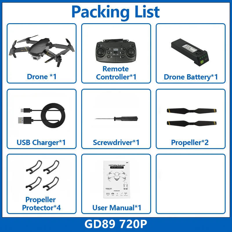 Глобальный Дрон 4K Дрон FPV Квадрокоптер с камерой HD жесты фото видео HD дроны RC Дрон VS SG106 E58 M70 E520 - Цвет: 720P