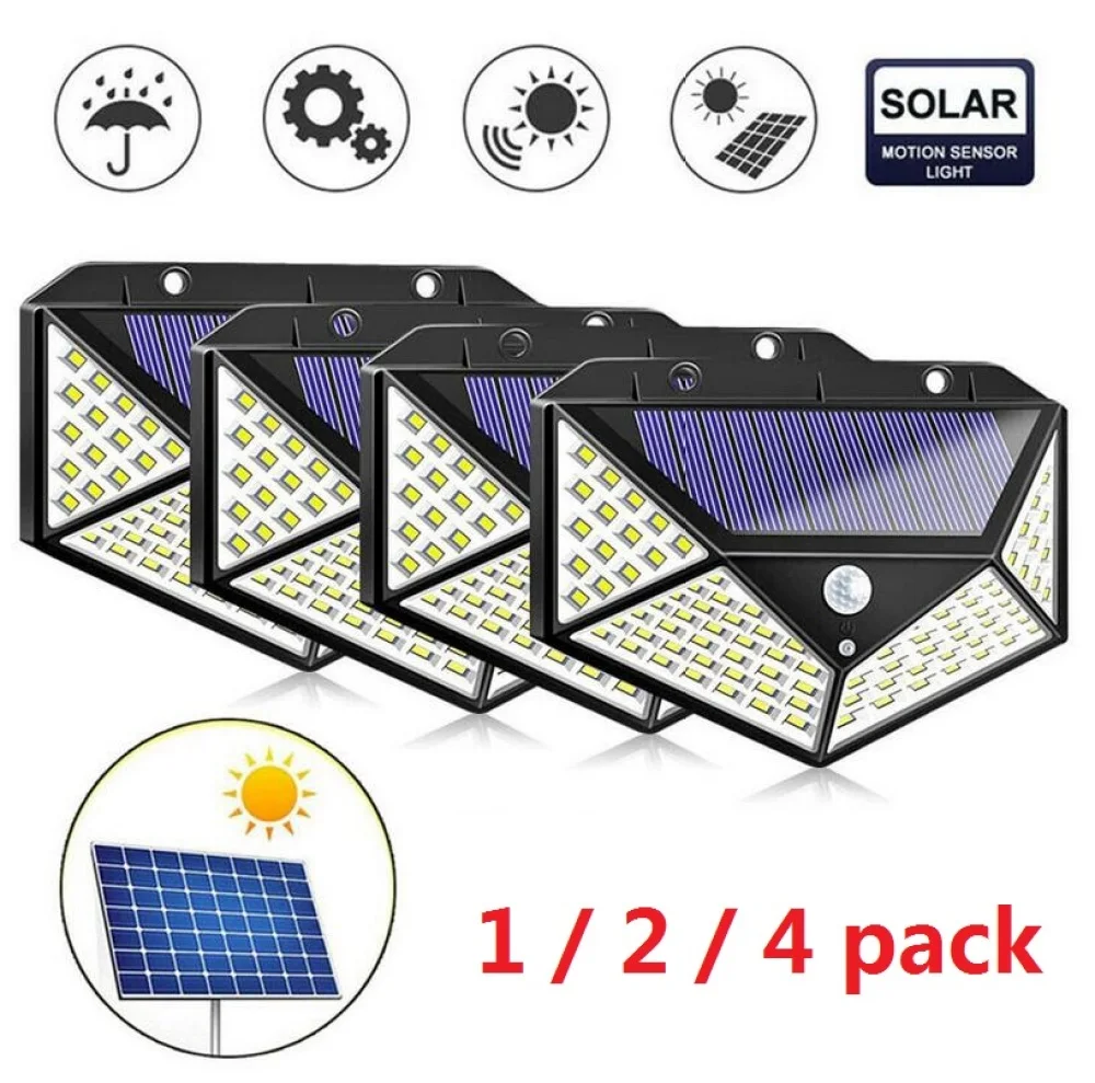 

1 Pc Solar Light Outdoor 114 LED Super Bright Motion Sensor Light Wireless Waterproof Wall Lights 3 Functions Wall Lamp