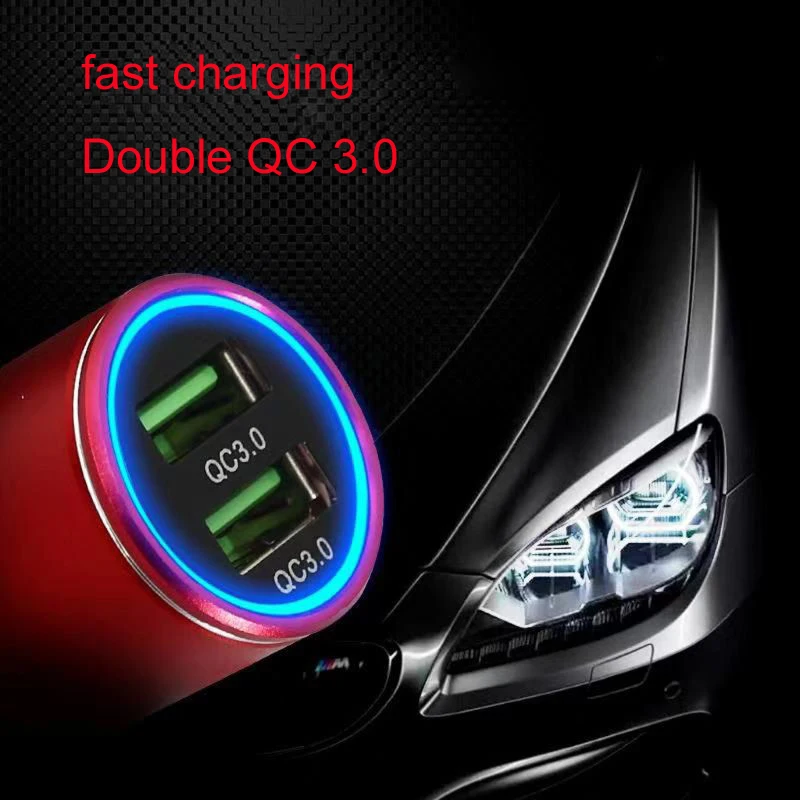 DC 12V 24V удвоенный контроль качества 3 0 быстрой зарядки автомобильным зарядным