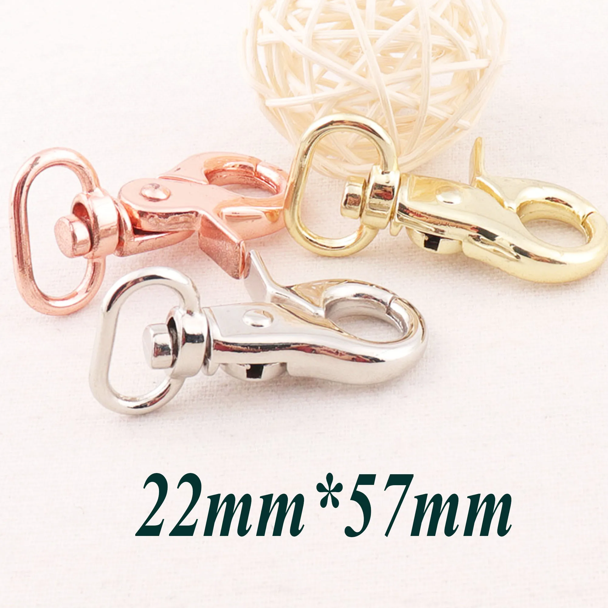 Поворотный замок карабин застежки 4 шт. розовое золото/серебро/золото сумка