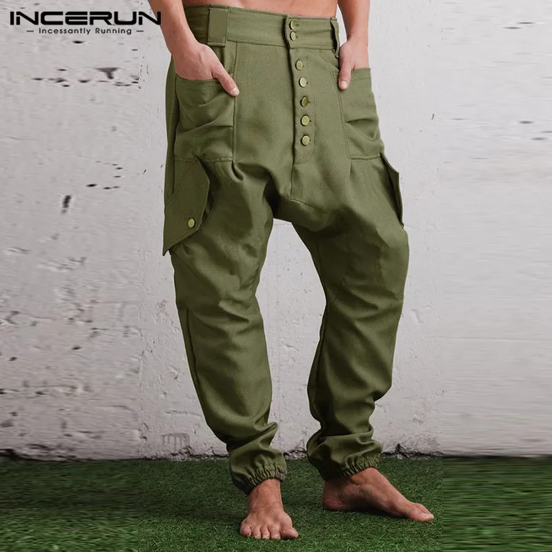 Мужские джоггеры с несколькими карманами на пуговицах|Повседневные брюки| |