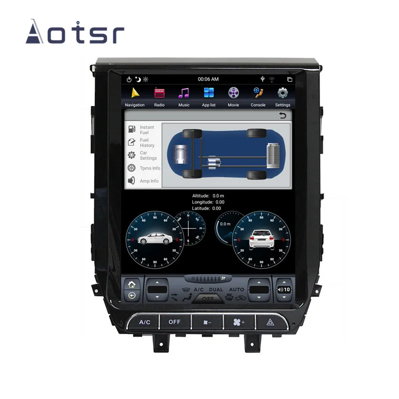 Aotsr 12 1 &quotвертикальный экран Android 8 автомобильный DVD мультимедийный плеер GPS