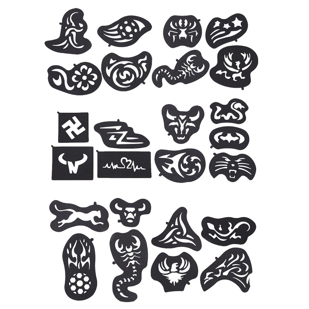 Трафарет для волос 25 шт. резные волосы мужские татуировки узоры салонный