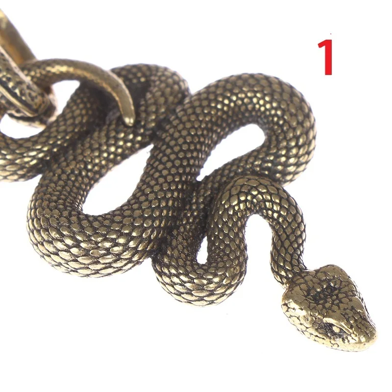 Мультитул Edc латунный Змеиный брелок металлический Chaveiros Cobra змеиная форма для