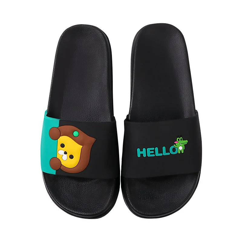 Тапочки для влюбленных пляжная обувь женские тапочки летние милые шлепанцы с